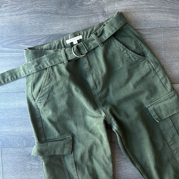 Pacsun Cadet Belted Utility Green High Rise Cargo Pant - Picture 9 of 12
